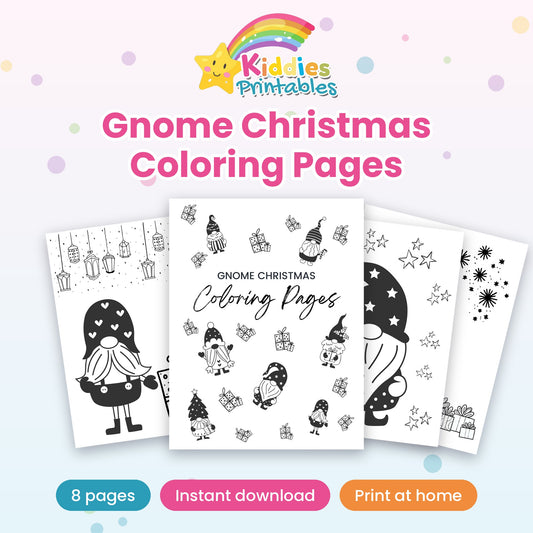 Gnome Christmas Coloring Pages printable cover