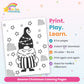 Gnome Christmas Coloring Pages features