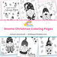 Christmas gnome coloring pages collage