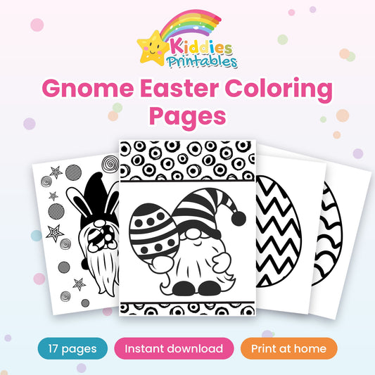 Gnome Easter Coloring Pages printable – main preview