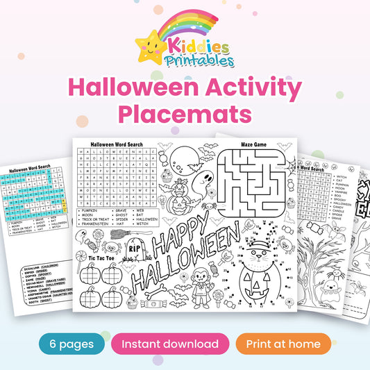 Halloween Activity Placemats printable – cover