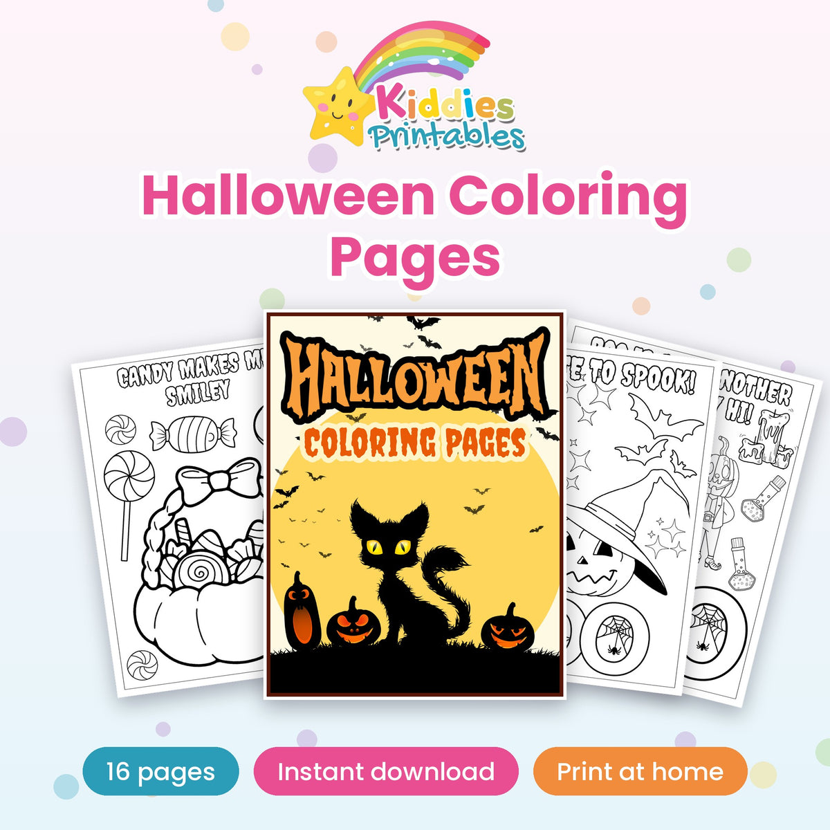 Halloween Coloring Pages printable - cover and preview