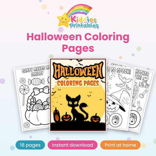 Halloween Coloring Pages printable - cover and preview