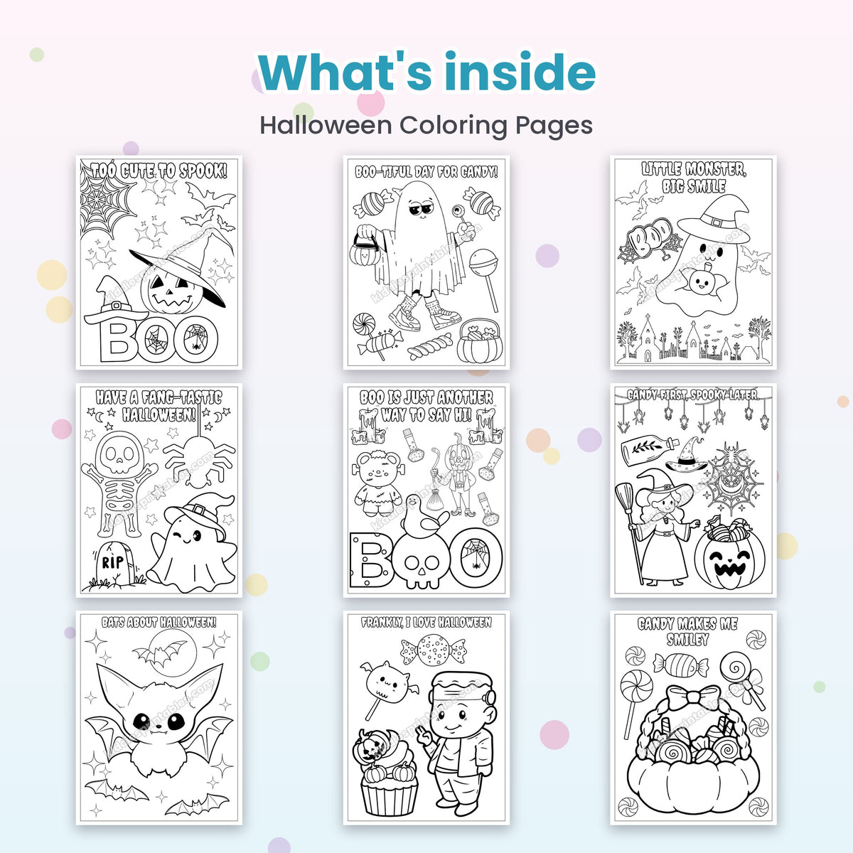 Halloween Coloring Pages printable - whats inside