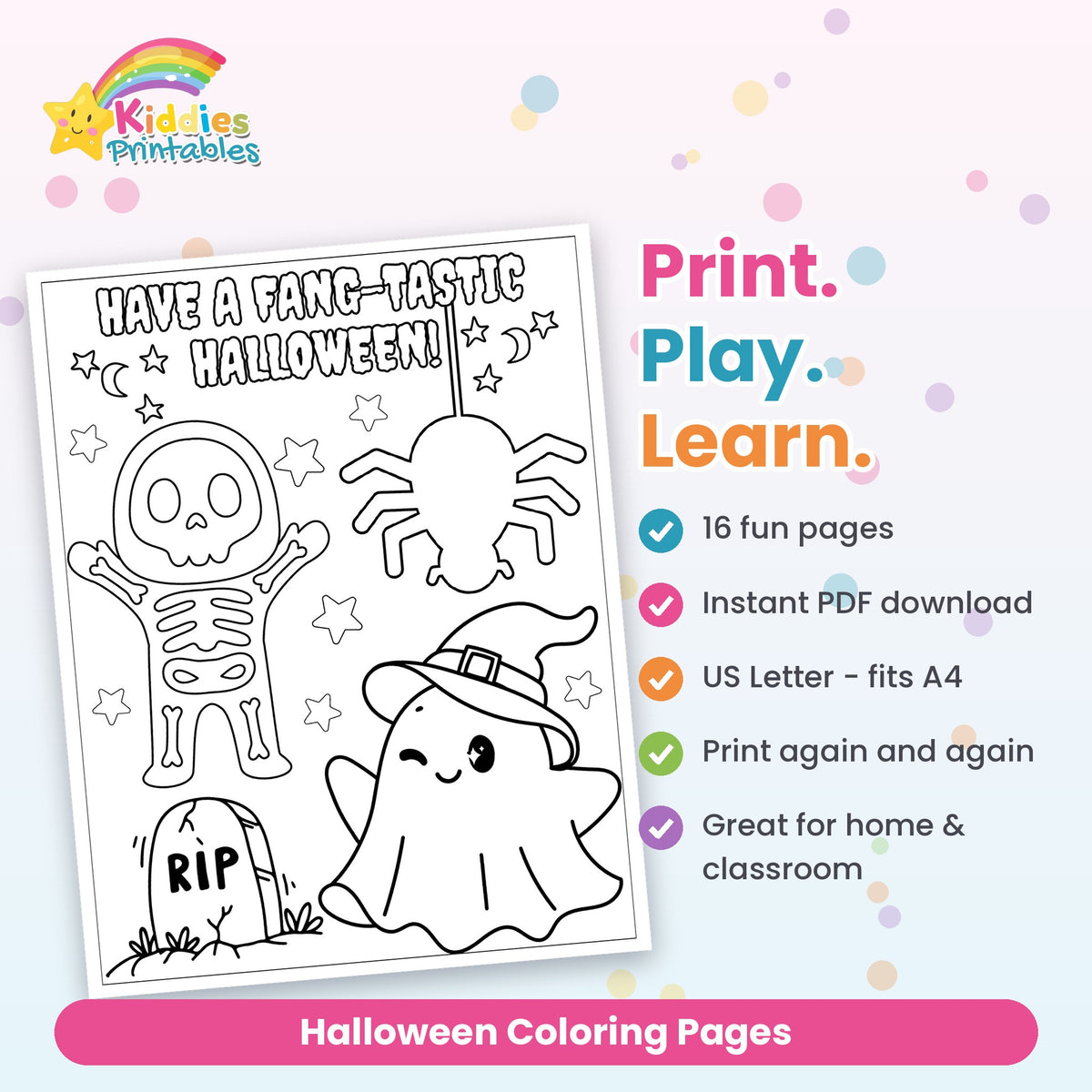 Halloween Coloring Pages printable - features