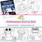 Halloween Dot to Dot printable - page collage
