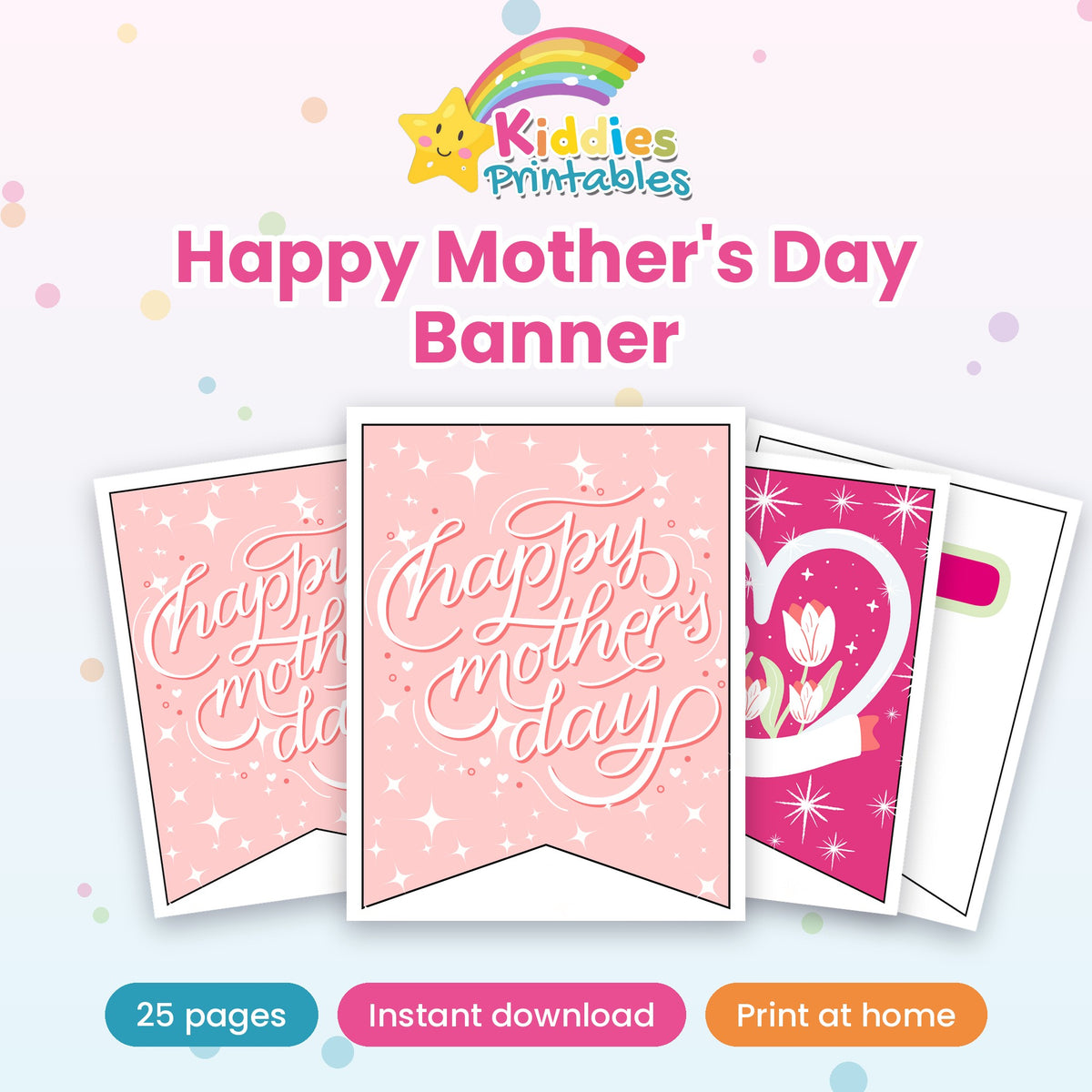 Happy Mother's Day Banner printable – cover