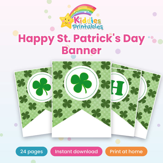 Happy St. Patrick's Day Banner printable – main preview