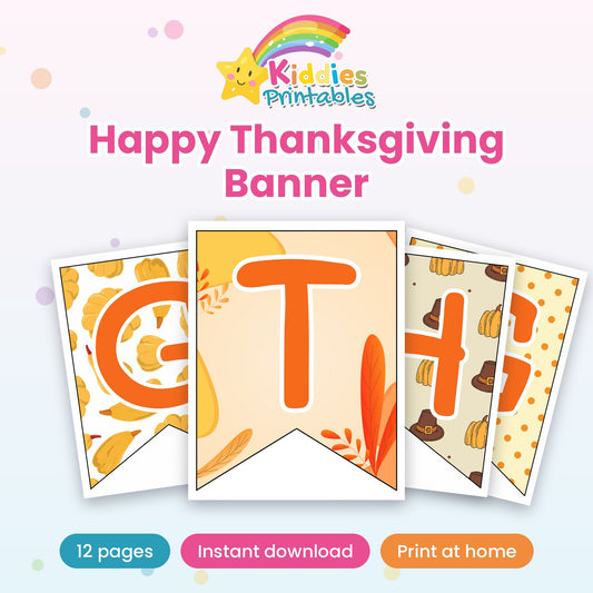 Happy Thanksgiving Banner printable – cover