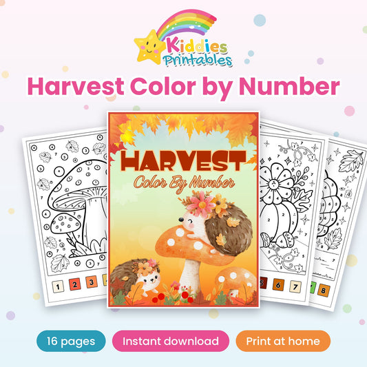Harvest Color by Number printable cover