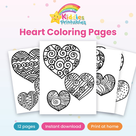 Heart Coloring Pages printable – main preview