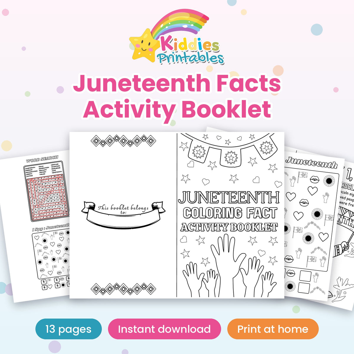 Juneteenth Facts Activity Booklet printable – main preview