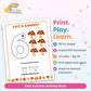Kids Autumn Activity Book printable - features
