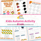 Kids Autumn Activity Book printable - page collage