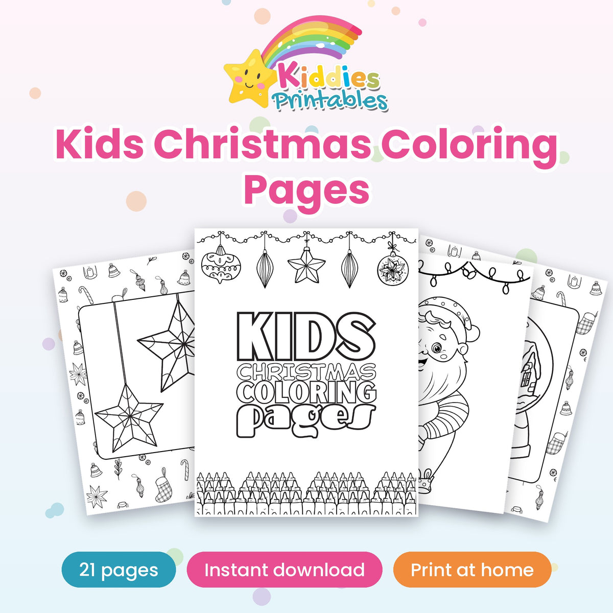 Kids Christmas Coloring Pages printable – cover