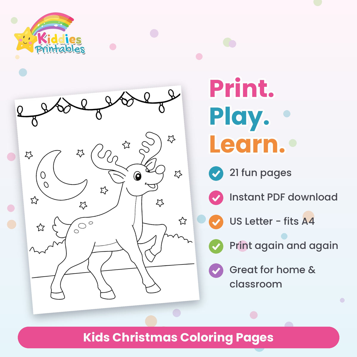 Kids Christmas Coloring Pages printable – what's included