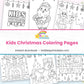 Kids Christmas Coloring Pages printable – page collage