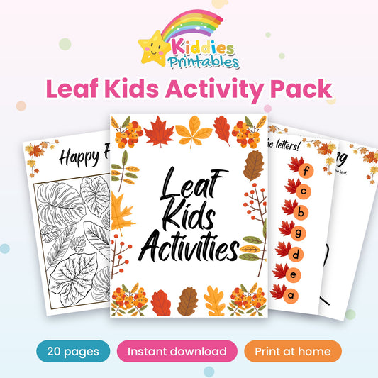 Leaf Kids Activity Pack printable - cover and preview