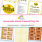 Lemonade Stand Pretend Play Set printable – page collage