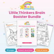 Little Thinkers Brain Booster Bundle — 6 Printable Learning Packs (99 Pages)