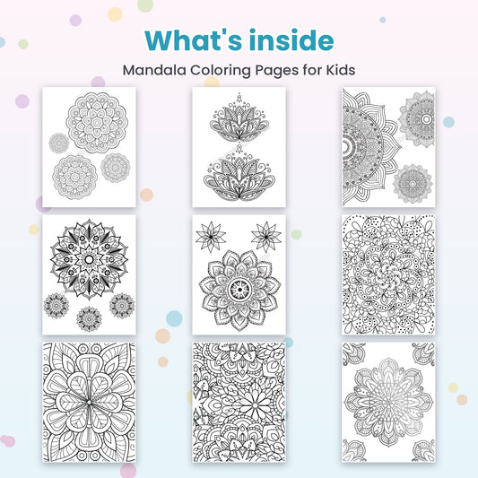 Mandala Coloring Pages for Kids – what's inside