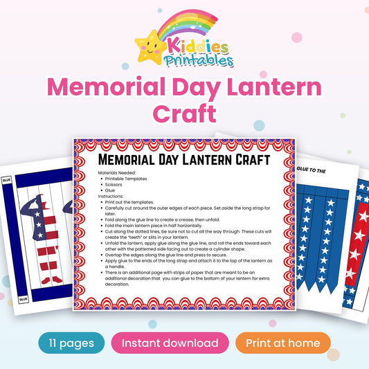 Memorial Day Lantern Craft printable – cover