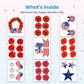 Memorial Day Poppy Wreath Craft printable – inside pages preview