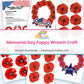 Memorial Day Poppy Wreath Craft printable – page collage
