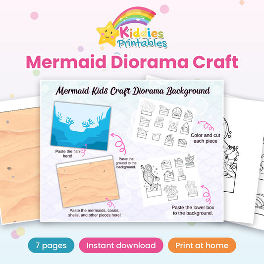 Mermaid Diorama Craft printable – cover