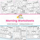 Morning Worksheets printable – page collage