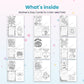 Mother's Day Cards to Colour and Fold printable – inside pages preview