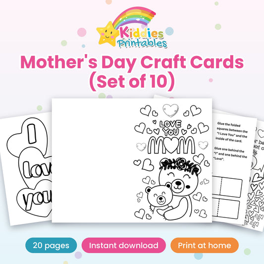 Mother's Day Craft Cards printable – cover