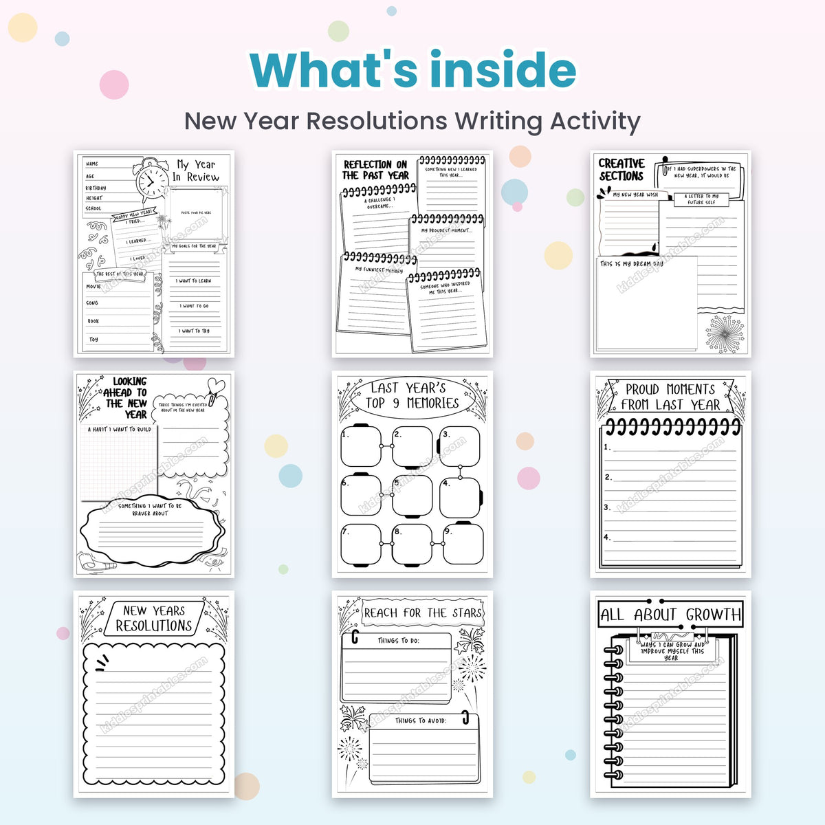New Year Resolutions Writing Activity – what's inside