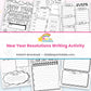 New Year Resolutions Writing Activity – page collage