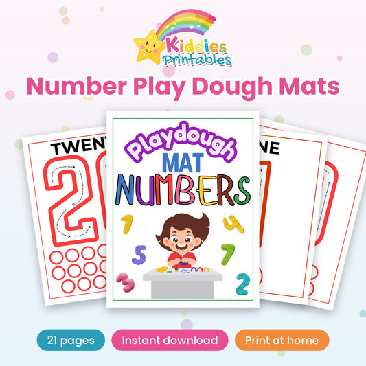 Number Play Dough Mats printable – cover