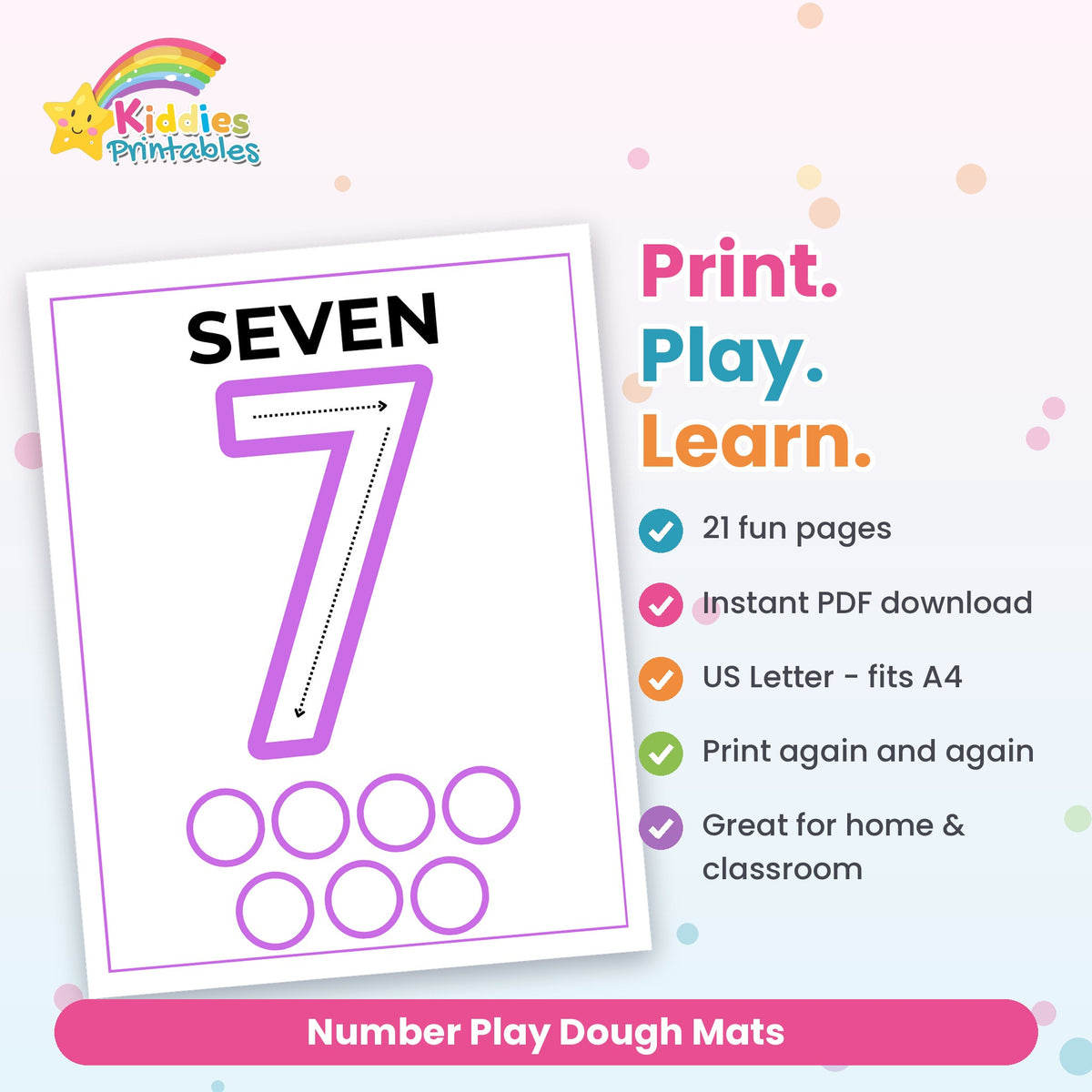 Number Play Dough Mats printable – what's included