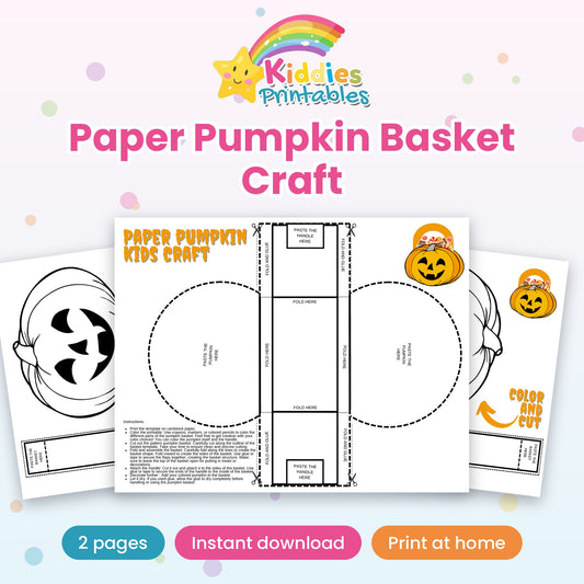 Paper Pumpkin Basket Craft printable – cover