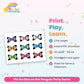 Pin the Bow on the Penguin printable – what's included