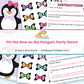 Pin the Bow on the Penguin printable – page collage