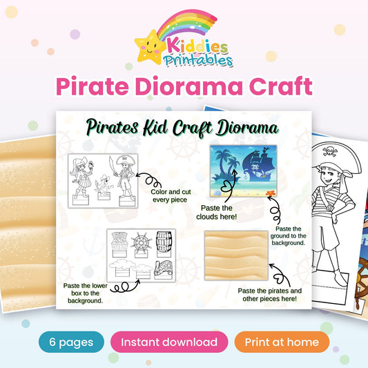 Pirate Diorama Craft printable – cover