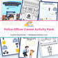 Police Officer Career Activity Pack printable – page collage