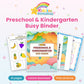 Preschool & Kindergarten Busy Binder printable – cover