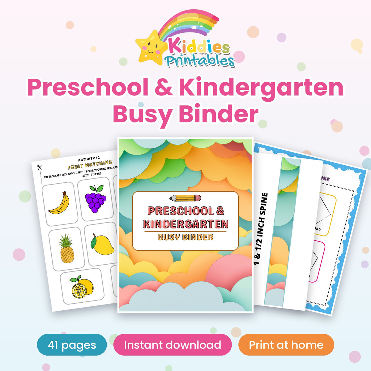 Preschool & Kindergarten Busy Binder printable – cover