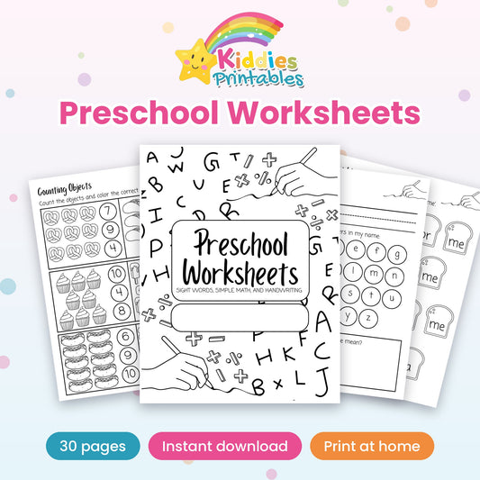Preschool Worksheets printable – cover