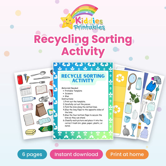 Recycling Sorting Activity printable – cover