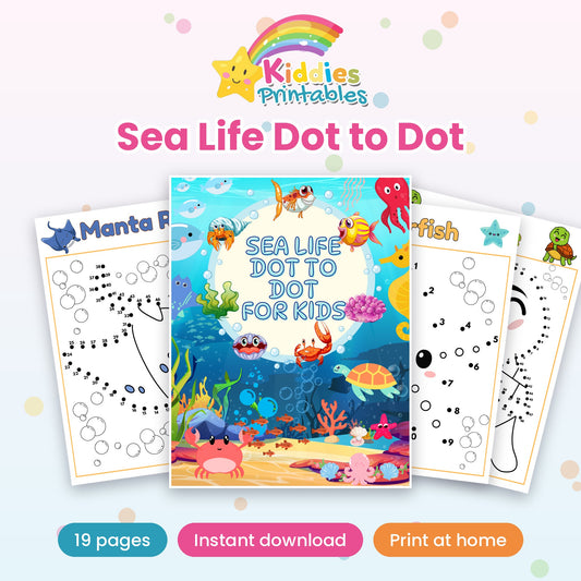 Sea Life Dot to Dot printable – cover