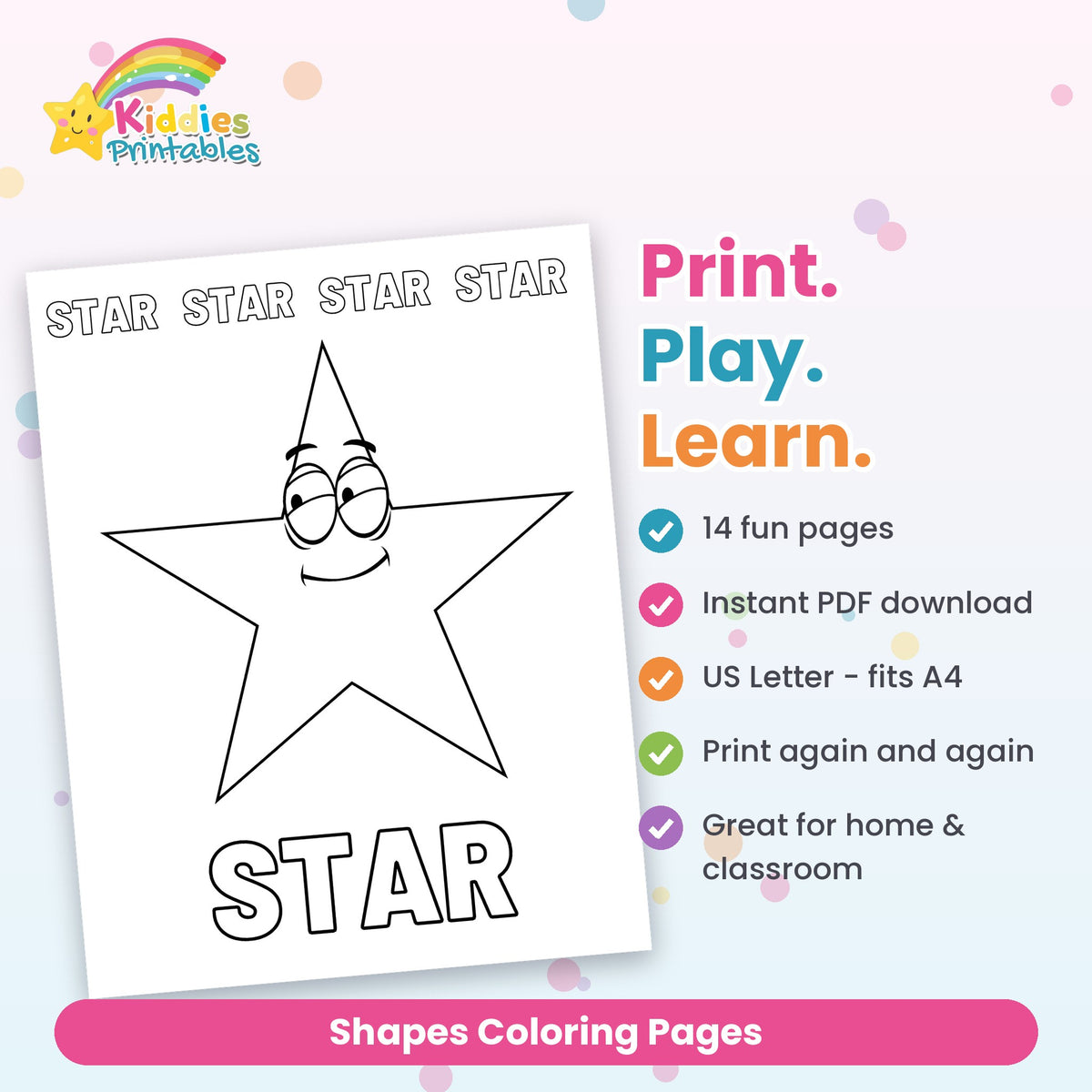 Shapes Coloring Pages – features