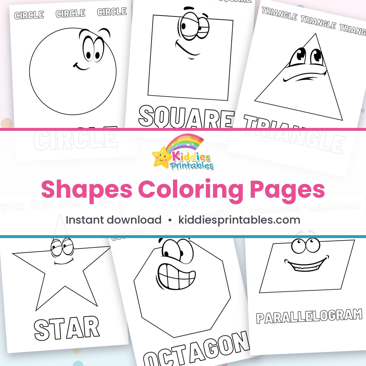 Shapes Coloring Pages – page collage