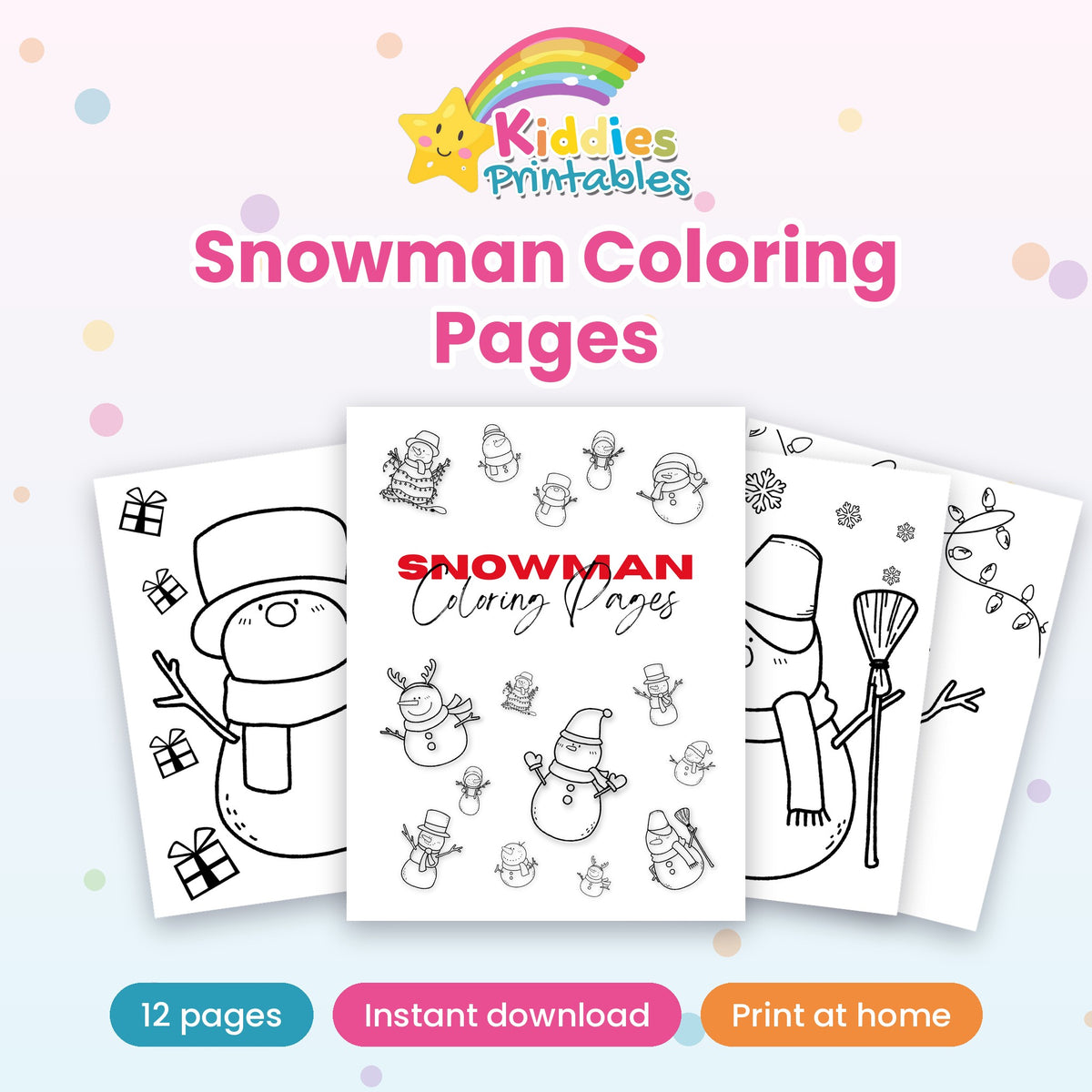 Snowman Coloring Pages printable cover