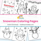 Snowman coloring pages collage